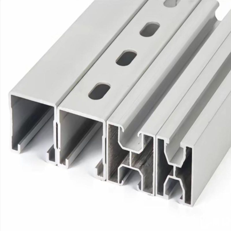 Aluminum Solar Rail Mounting System for Trapezoidal Metal Roofs  41mm × （41、52）mm