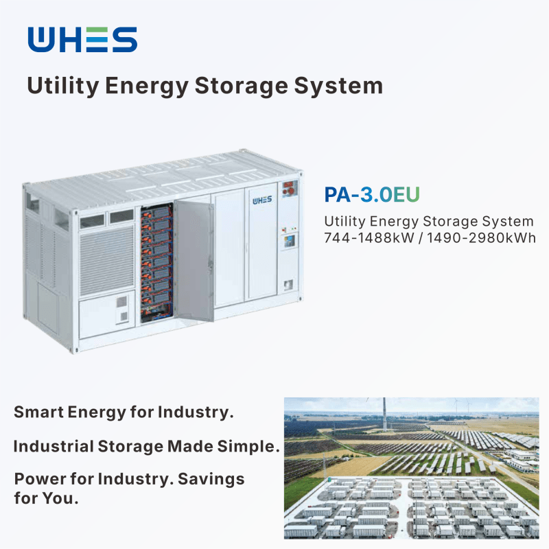 Utility Energy Storage System PA-3.0EU 744-1488kW / 1490-2980kWh