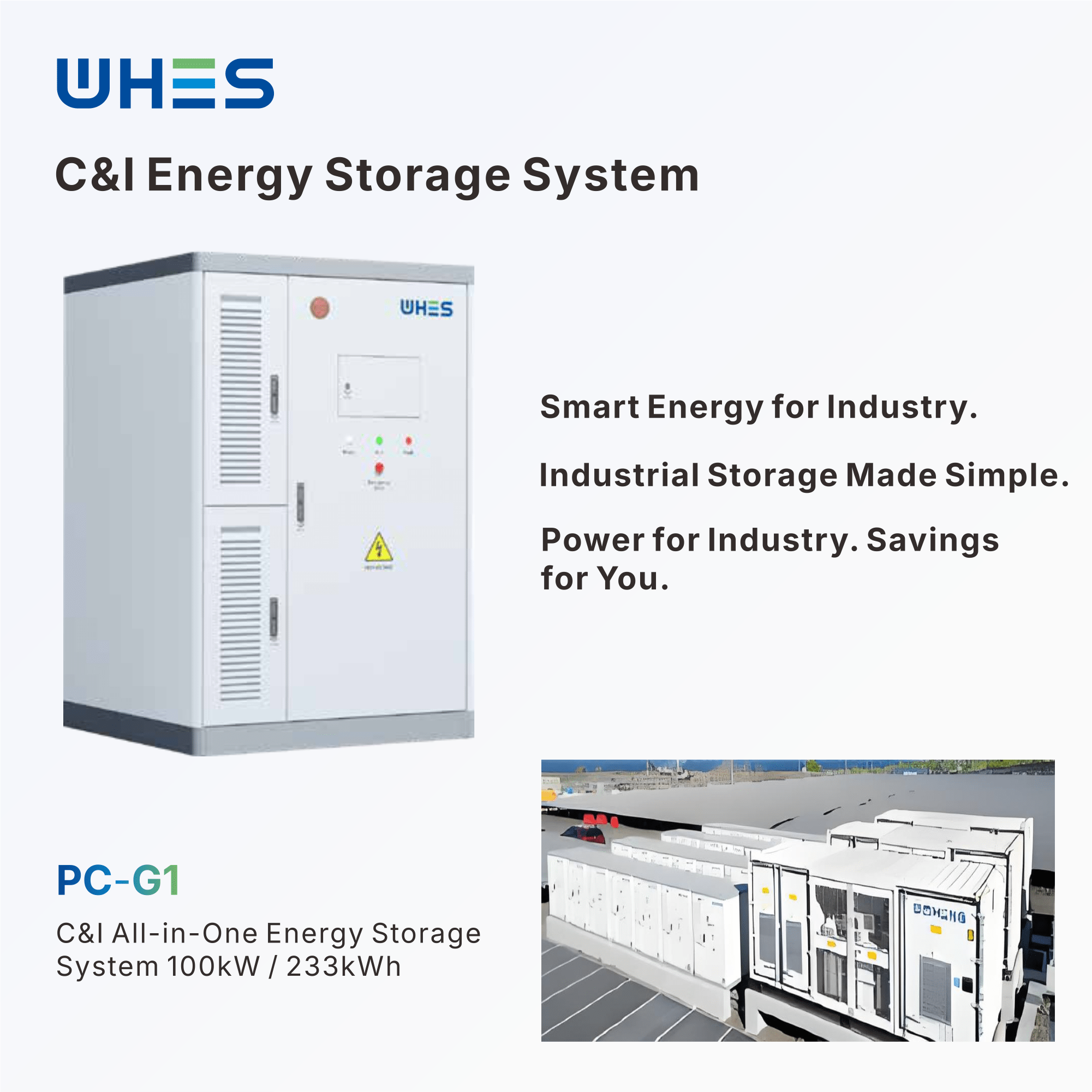 C&I All-in-One Energy Storage System 100kW / 233kWh
