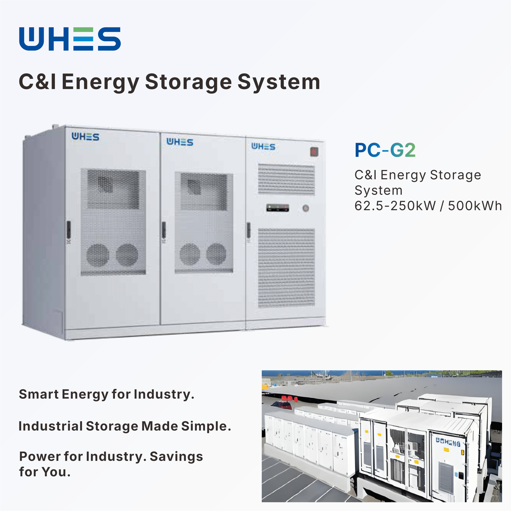 C&I Energy Storage System 62.5-250kW / 500kWh